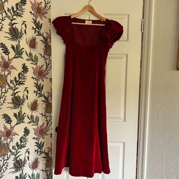 Doen Celestine Rosso Velvet Dress - Picture 4 of 11
